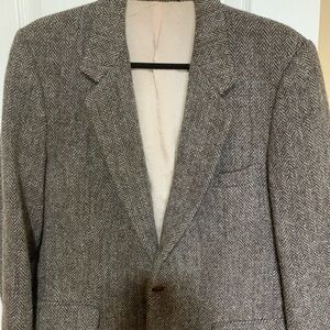 Harris Tweed Tan Light Brown Herringbone Blazer